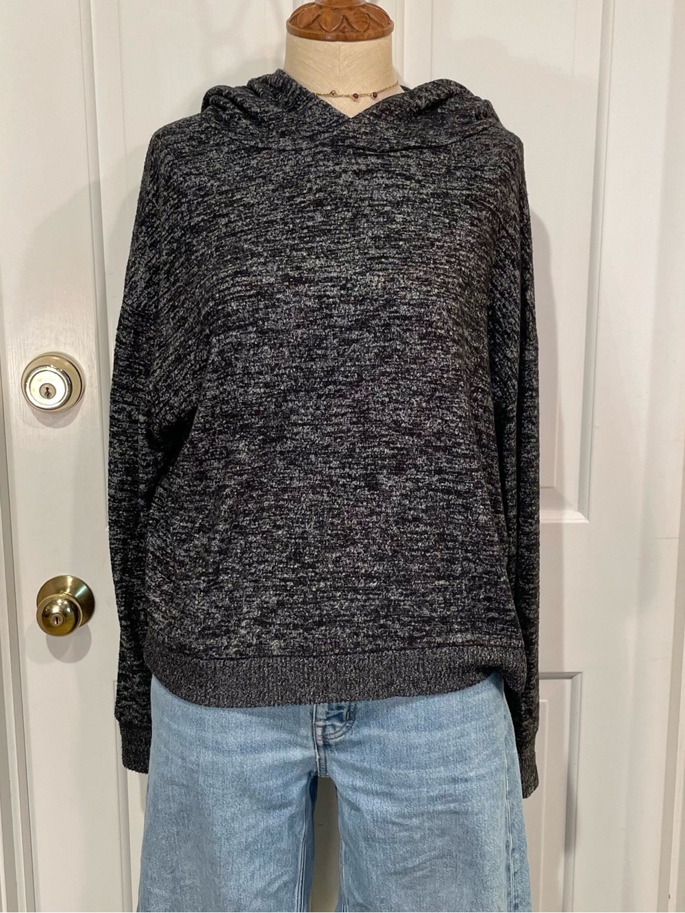 Gap Cozy Hooded Women's Sweater - Charcoal Gray